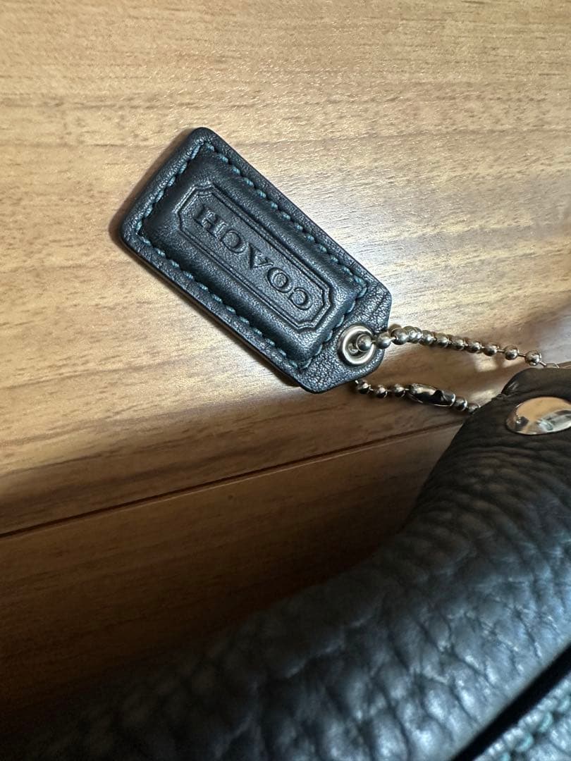 【未使用】COACHショルダーバッグ 8A38 ブラック レザー 保存袋付き