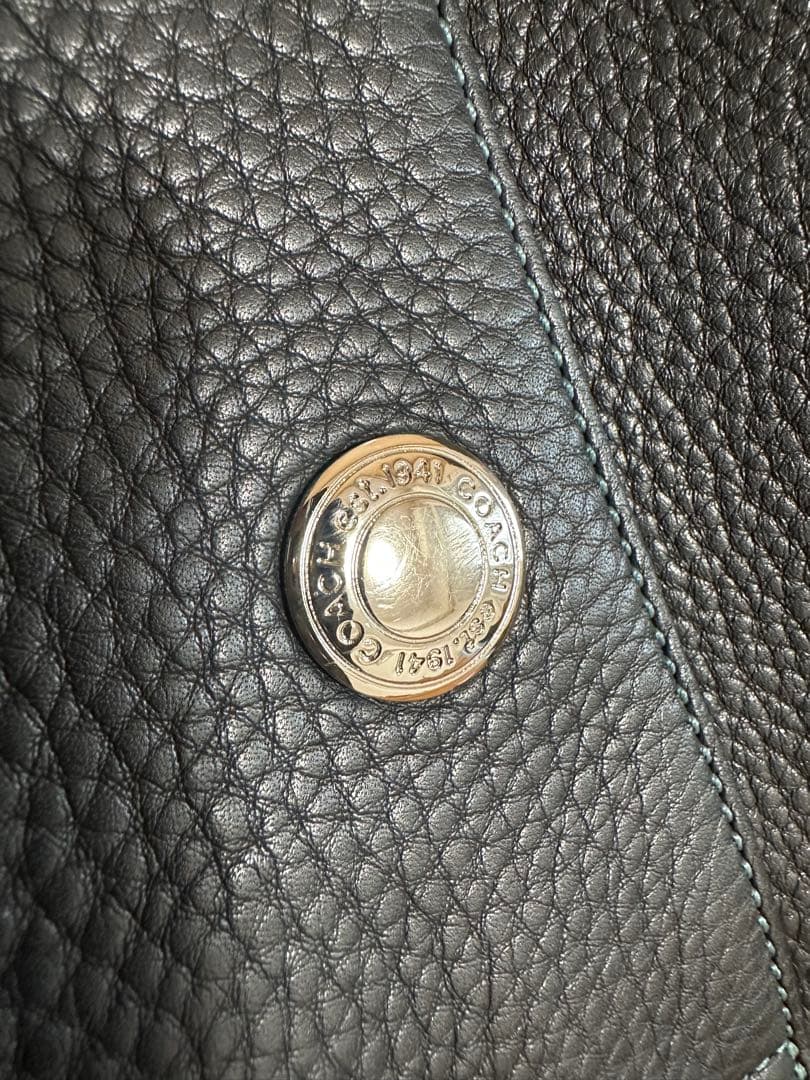 【未使用】COACHショルダーバッグ 8A38 ブラック レザー 保存袋付き