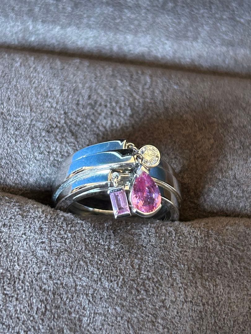 【CHAMET 】ショーメ　フリソン　ピンクサファイア　ダイヤ