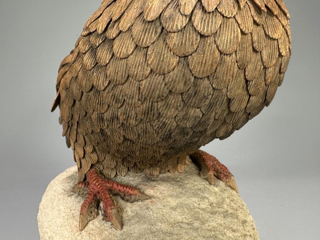 台湾陶磁 作家品 郭金蒼 在銘 鶏 置物 縁起物