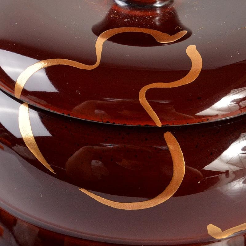 茶道具　山中塗　筑城筑良作　六瓢　茶器　共箱　V　5944