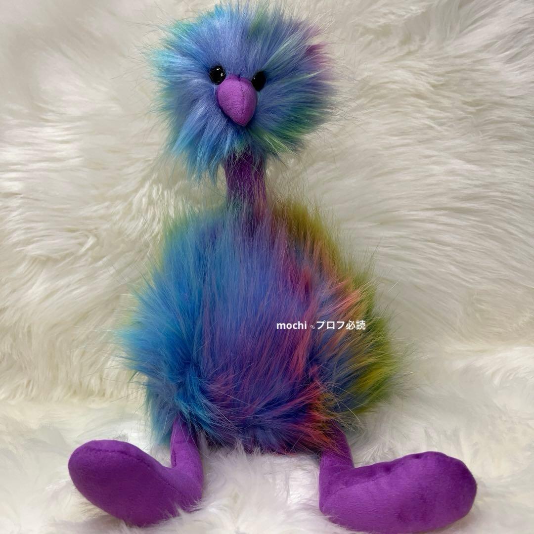  Rainbow Pompom ダチョウ レインボー ぬいぐるみ