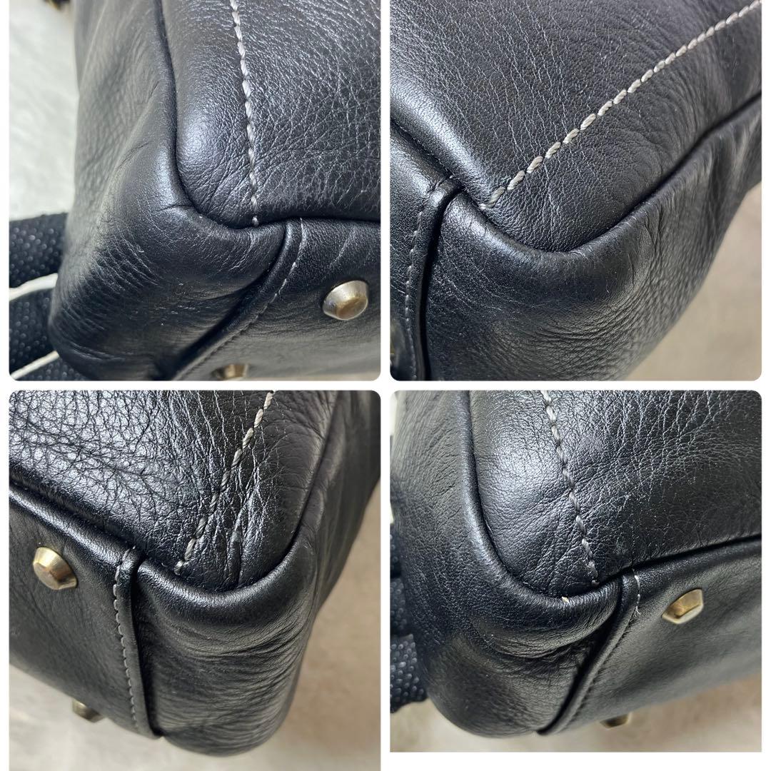 美品✨土屋鞄 プロータ ３室 2way レザー ステッチ ビジネスバッグ 黒