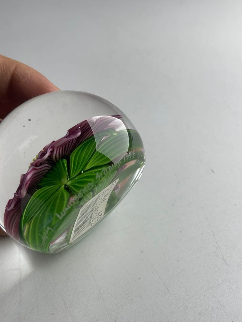 lundberg クリスタル ガラス ペーパーウェイト ランドバーグ