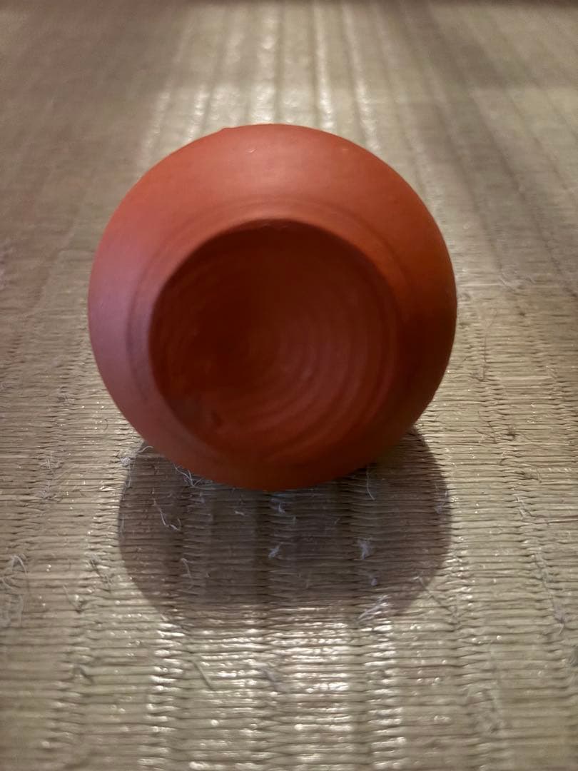 三代山田常山 梨皮 朱泥 水滴 人間国宝 稀少品 在銘