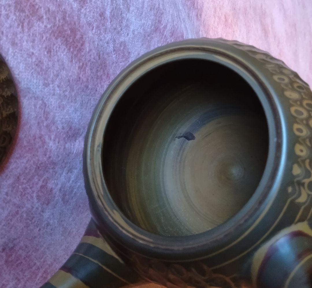 常滑焼 急須 友仙 丸練込 網目カット - メルカリ