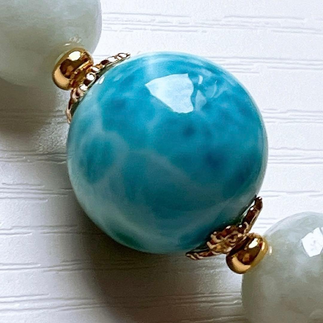 みーちゃん様♥️ブレス2本♡ラリマー 大粒・翡翠・アメジスト天然石ブレスレット