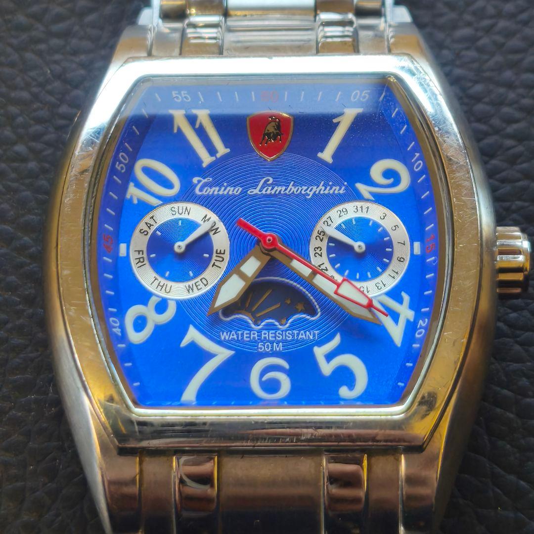 【限定品・完品】トニーノ・ランボルギーニ 腕時計 サン＆ムーン デイデイト 稼働