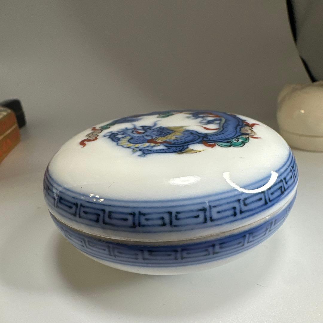 茂右衛門 前田宝泉 古董 古美术 人間国宝 十三代柿右衛門・濁手 香合