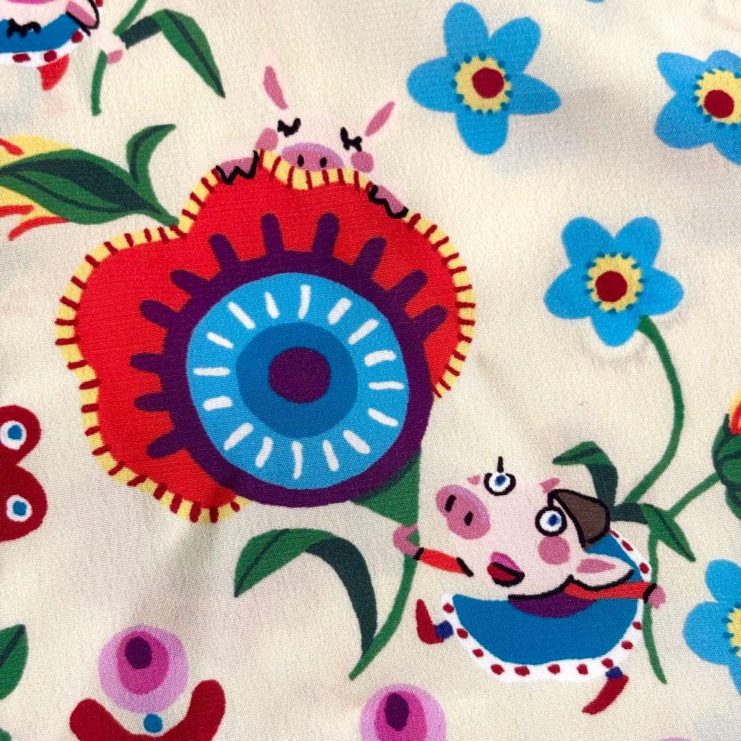 【洗える 極美品】アルベロベロ サルエルパンツ ぶたさん フラワー柄 近年