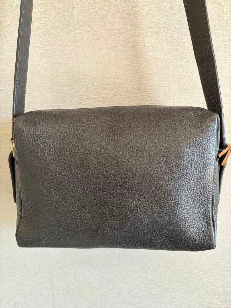 HIROFU【ヴィータ】レザーショルダーバッグ S 2WAY 本革　グレー