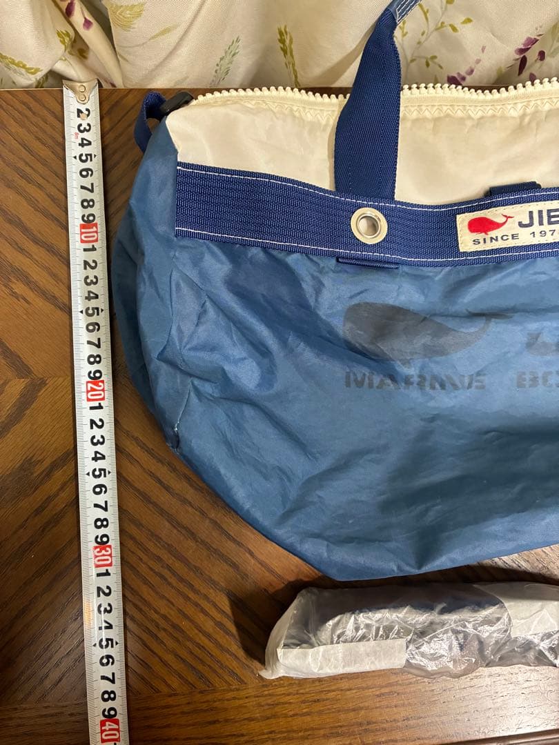 JIB ジブ ダッフルバッグ 2way ショルダーバッグ セイルクロス 紺 白