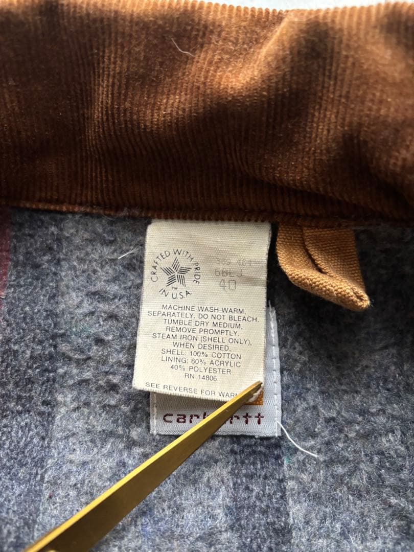 80s USA製 カーハート デトロイトジャケット 100周年記念 星タグ