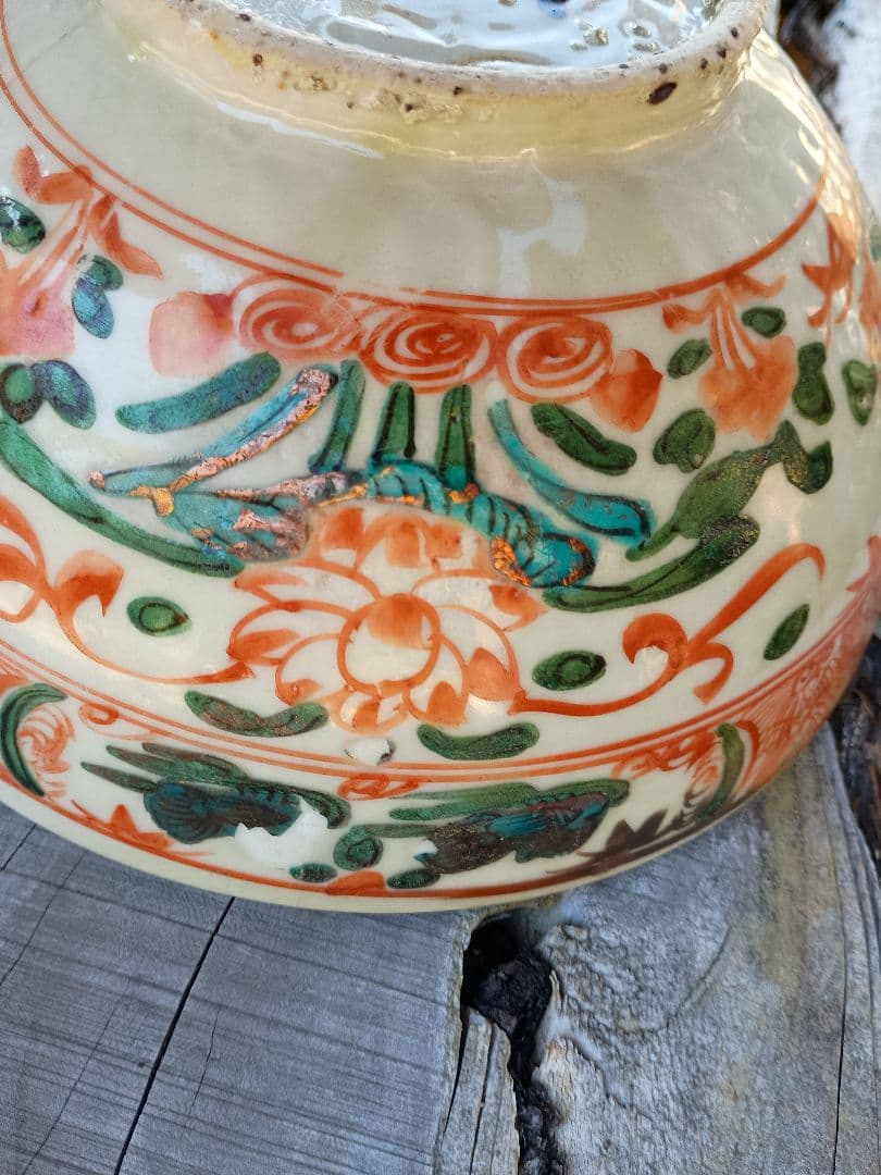 明末清初 呉須赤絵 見込み花図大鉢の通販はau PAY マーケット - 輸入