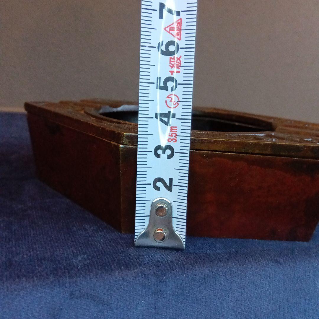 六角形の金属製灰皿　アンティーク　レトロ　記念品