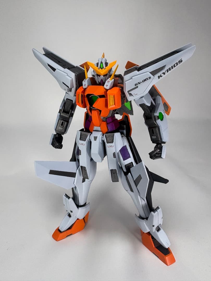 全塗装完成品】HG 1/144 メタルロボット魂風 ガンダムキュリオス背景