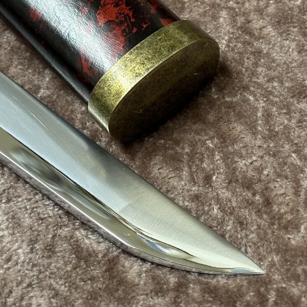 模造刀剣 逆刃刀 大刀 茶糸仕様 雲龍鞘 黒朱乱れ塗り鞘 木製鞘 るろうに剣心