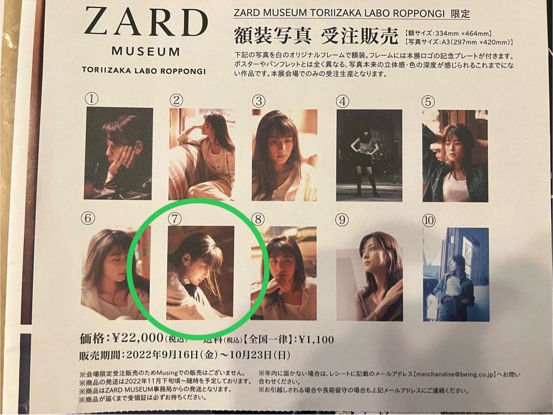 【未使用】ZARD 坂井泉水 額縁写真 A3サイズ 新品未使用】ZARD 坂井泉水 額縁写真 A3サイズ