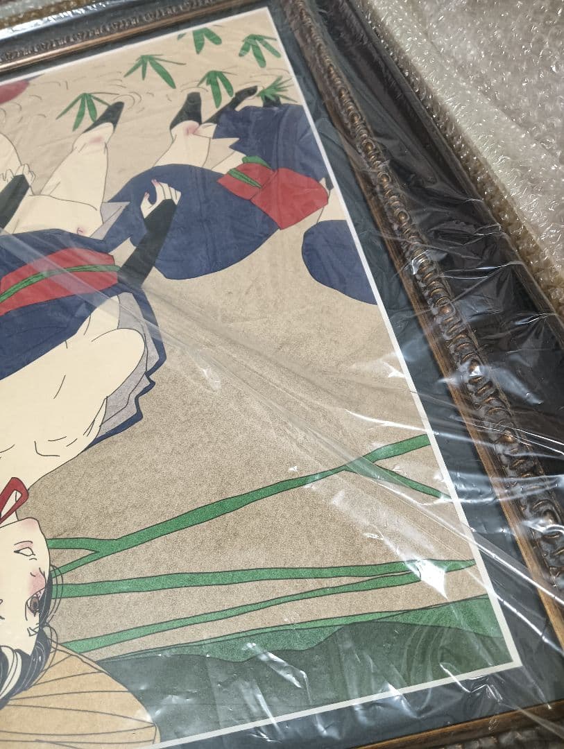 鈴木セイゴ 浮世絵風 原画 ポスター rice shortage サイン入り