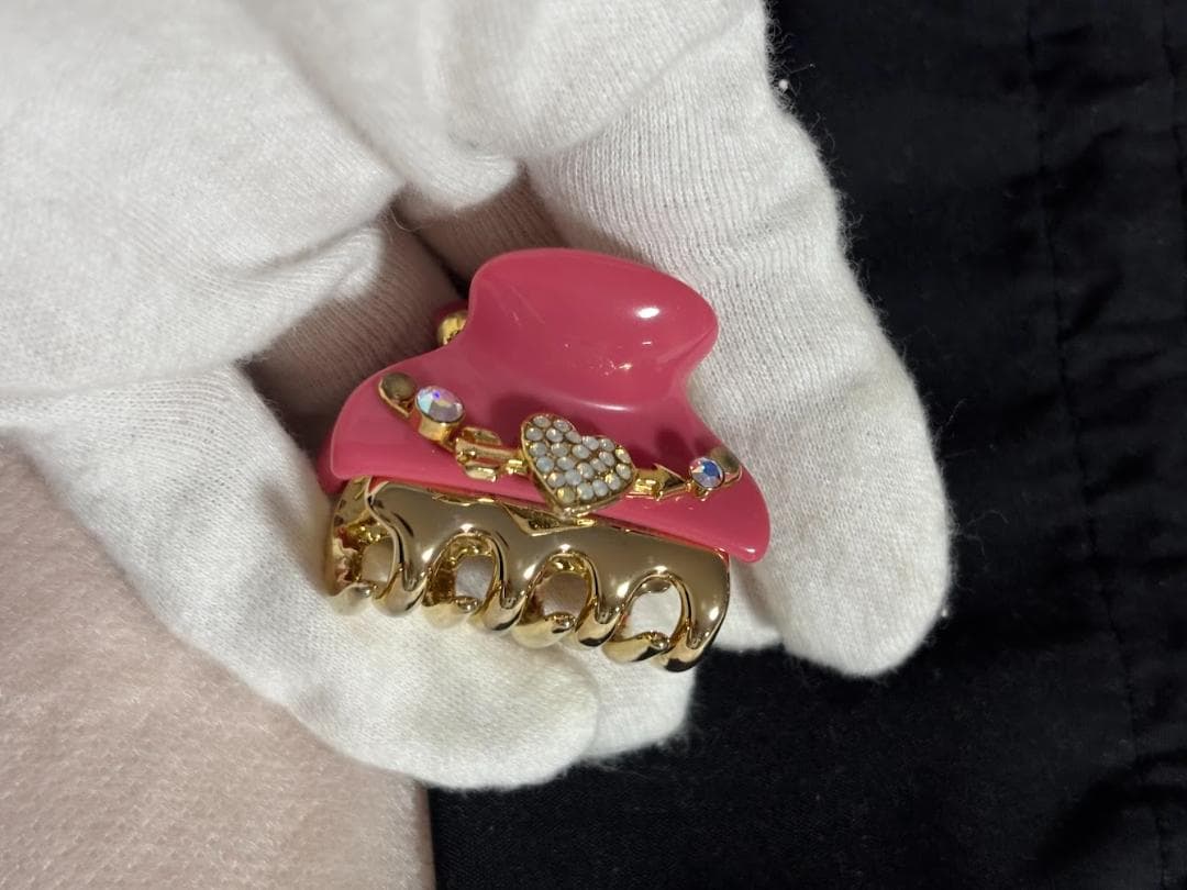 【レア/極美品】アッカ acca クリップ　ヘアクリップ　ハート　ピンク