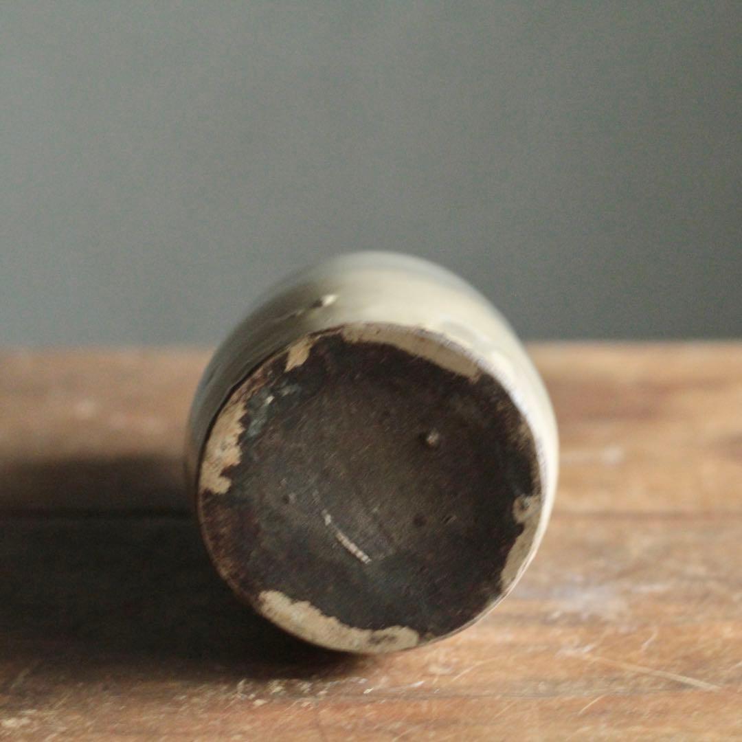 白丹波のような釉肌の瓶 古美術 古道具 花器 花入 アンティーク