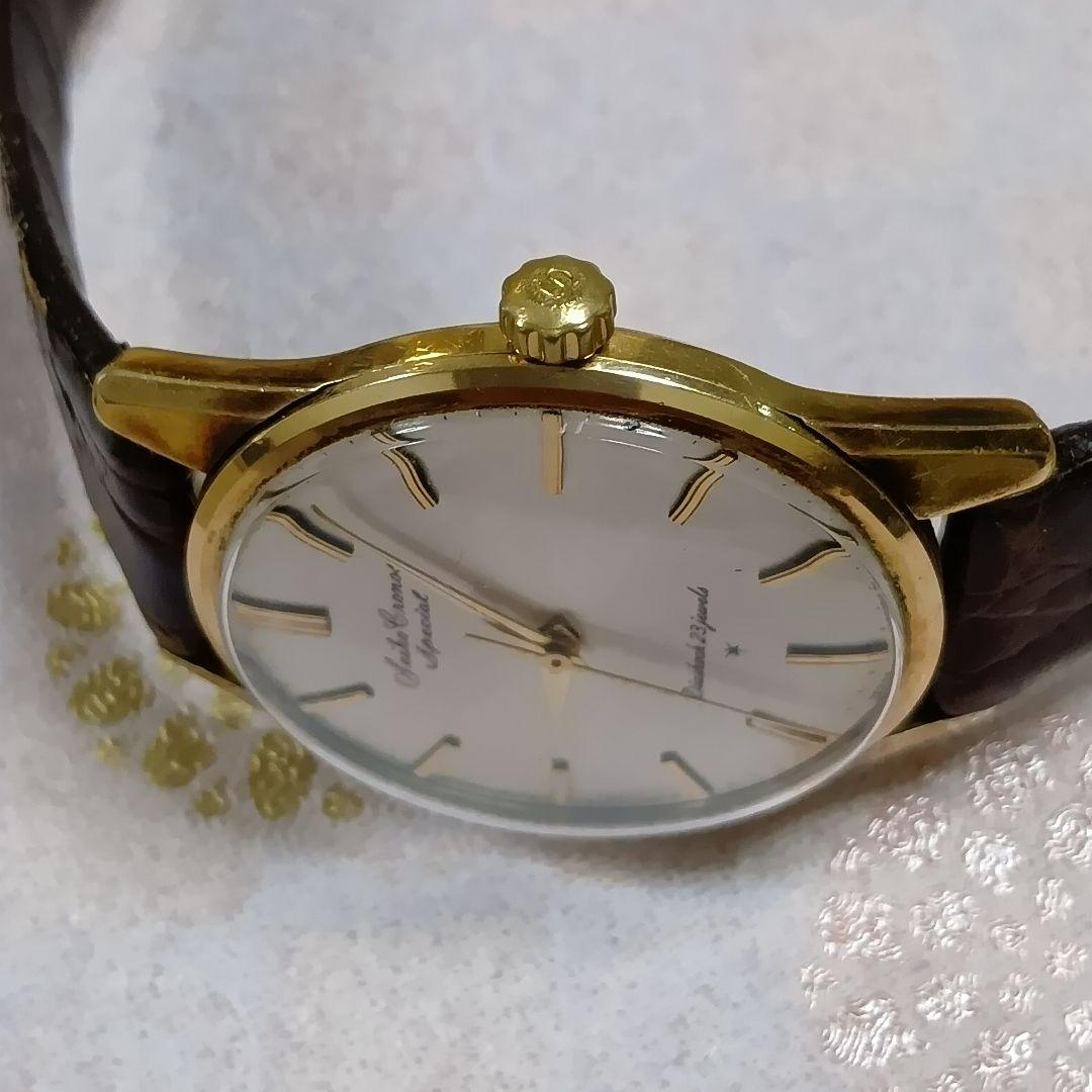 さ*)様 【訳あり】セイコークロノススペシャル２３石15039 １４金張りビンテ