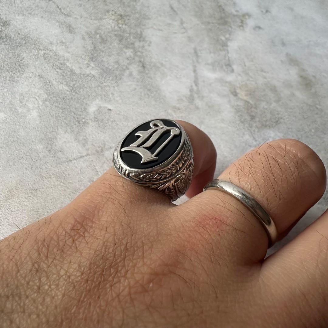 ヴィンテージ オールドイングリッシュリング シルバー925 11号 USA製