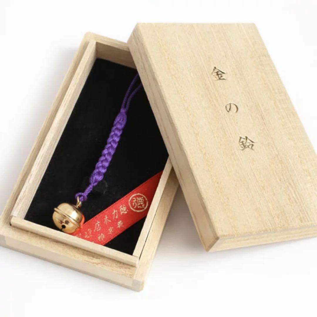 18金(K18)金の鈴縁起物 お守り ストラップ 【徳力本店】サイズ　大