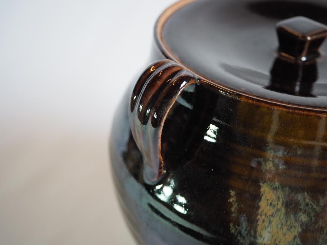 裏千家14世淡々斎宗室御書付『膳所焼笹耳水指』陽炎園