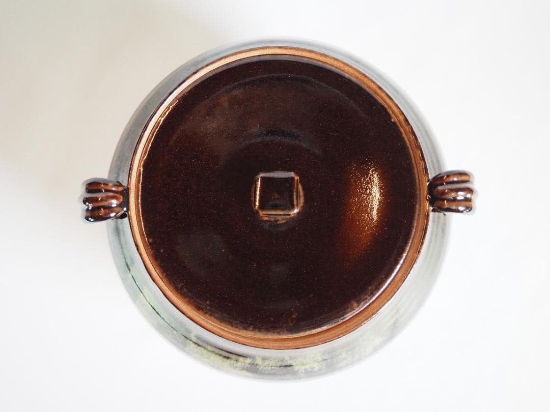 裏千家14世淡々斎宗室御書付『膳所焼笹耳水指』陽炎園