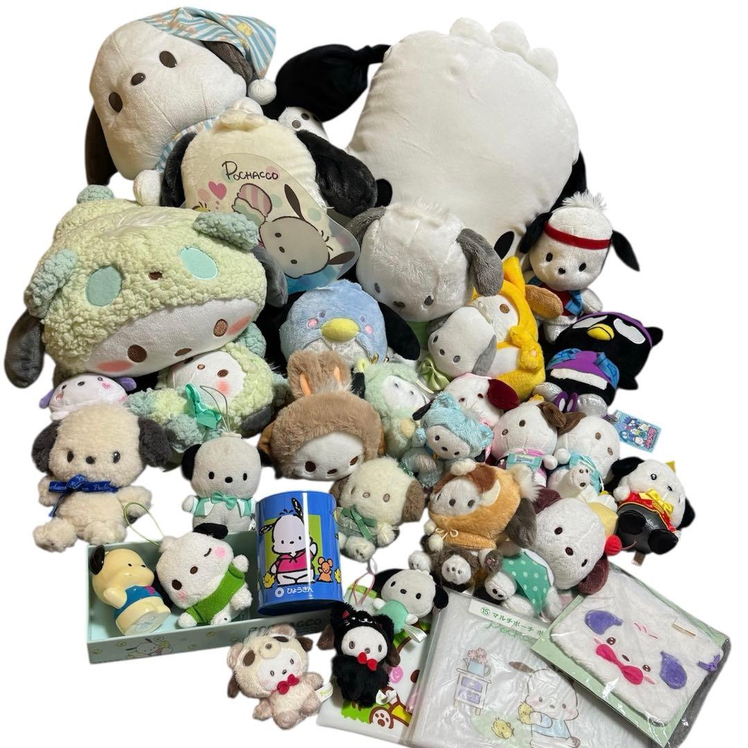 大量36個♡Sanrio ポチャッコぬいぐるみ＆貯金箱などグッズまとめ売り