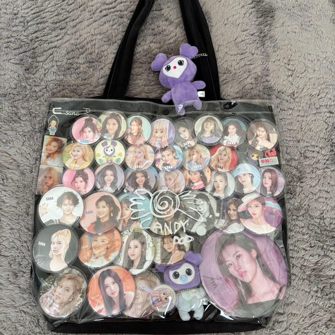 TWICE candy pop トートバッグ ジヒョ 缶バッジ 痛バ TWICE CANDY POP
