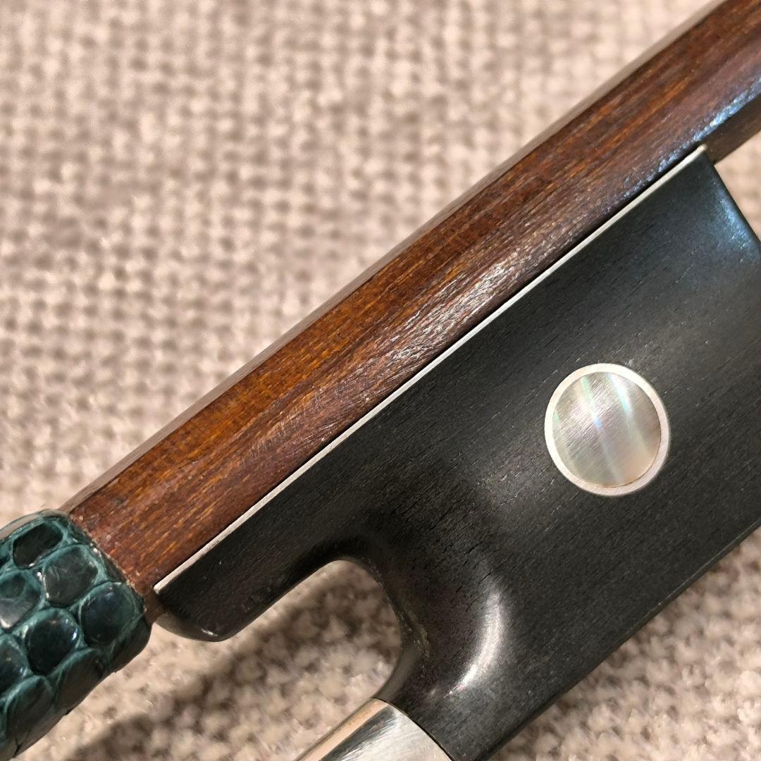 オールド】フランス製 バイオリン弓 4/4 銀黒檀 修復済み