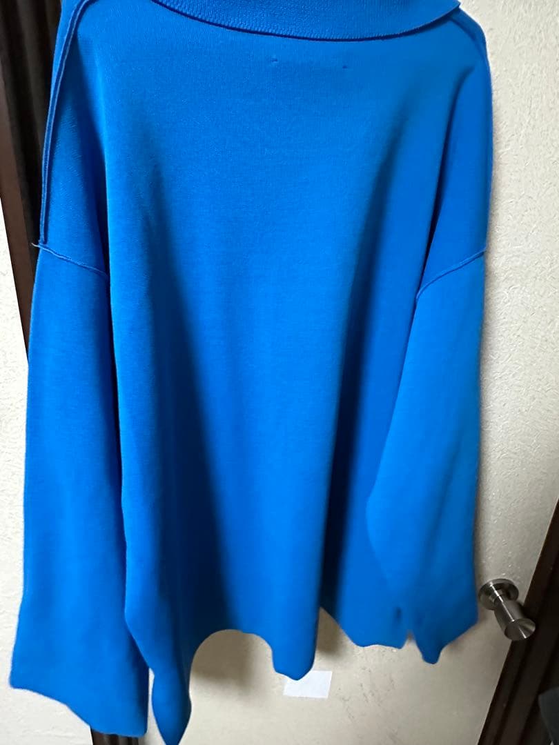 ダブルフェイスハーフジッププライムオーバーニットポロシャツ