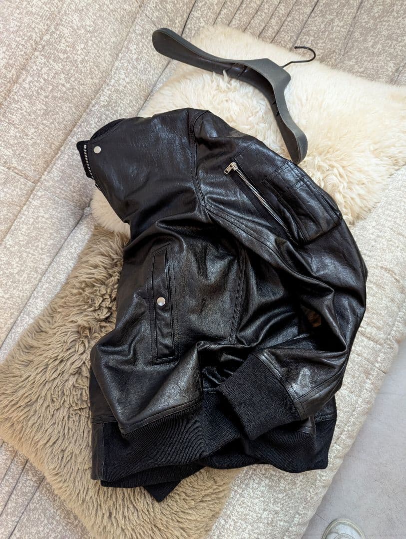 新品 2024F/W リックオウエンス クラシック フライト レザージャケット