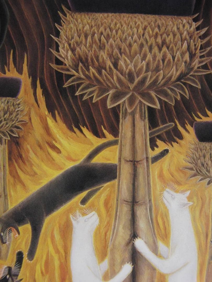 橘公俊、【煩悩に咲いた華に合掌】、希少な額装用画集より