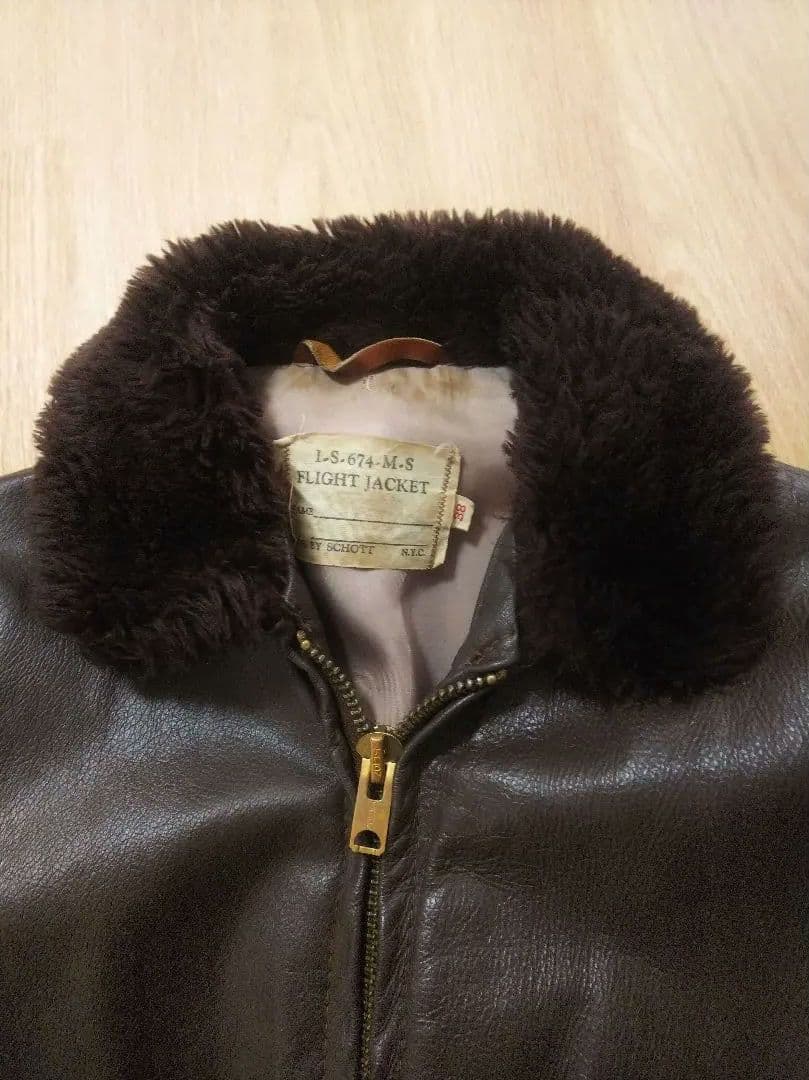 SCHOTT G-1 牛革 レザージャケット ボアライナー フライトジャケット