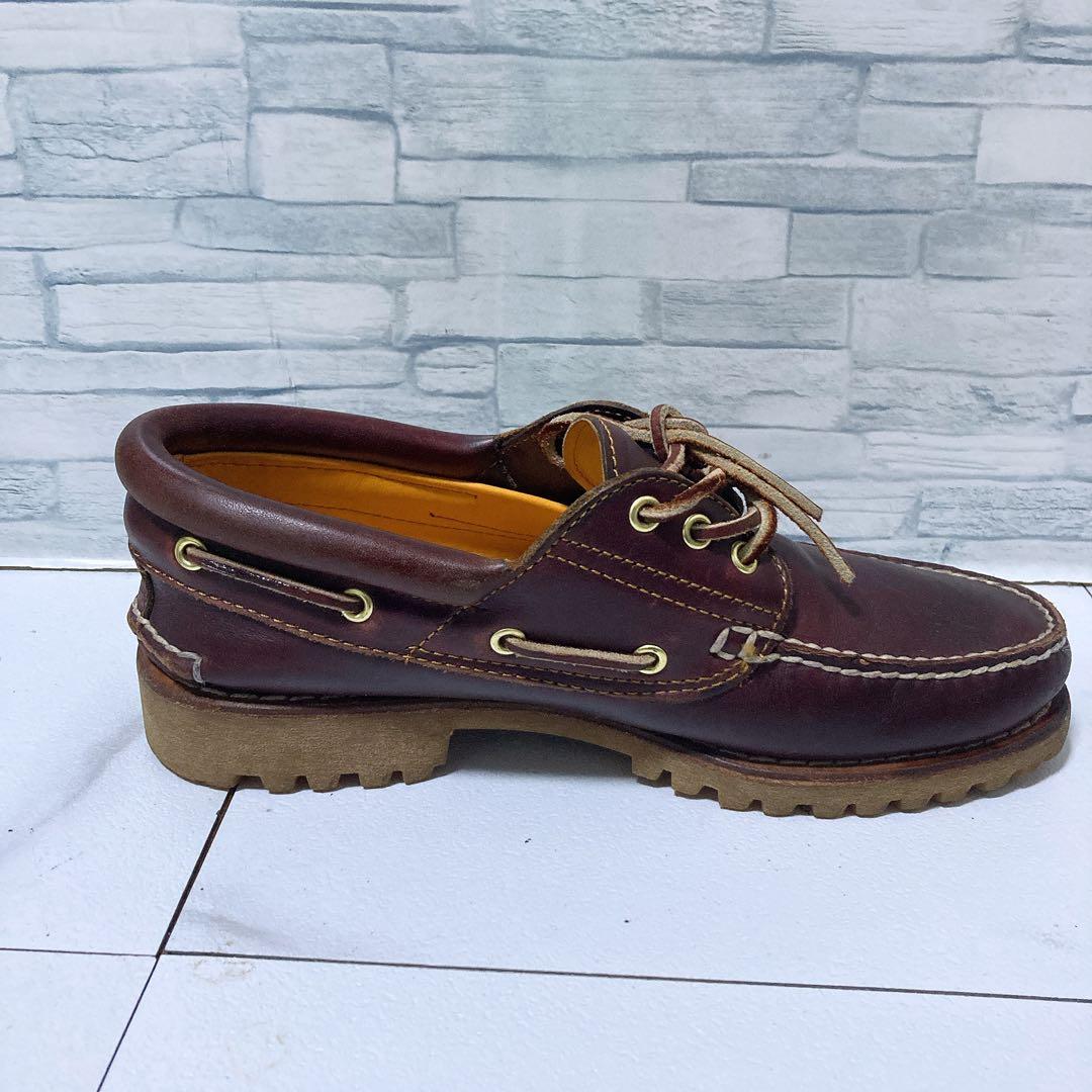 美品 ティンバーランド 3eye クラシックラグ 27.5 デッキシューズ 赤茶