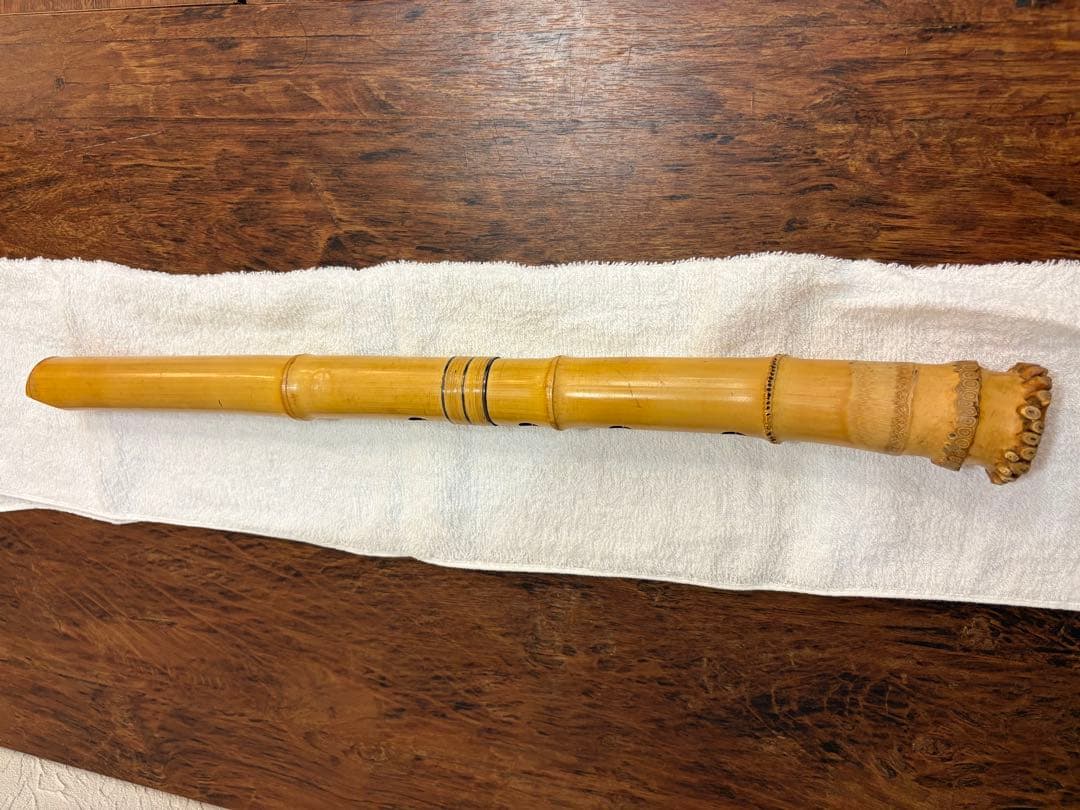 尺八 竹治 銀三線 竹製 琴古流 約51,5cm 楽器・機材