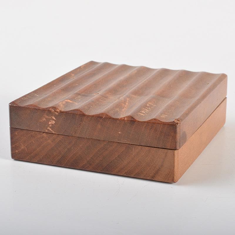 茶道具　内黒漆　桑　香合　時代箱　V　R6889