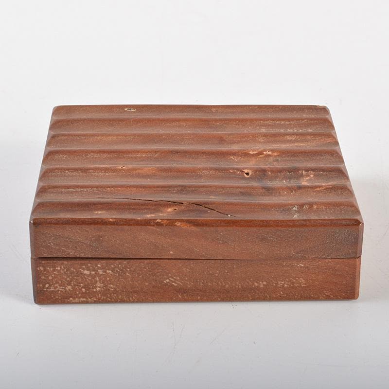 茶道具　内黒漆　桑　香合　時代箱　V　R6889