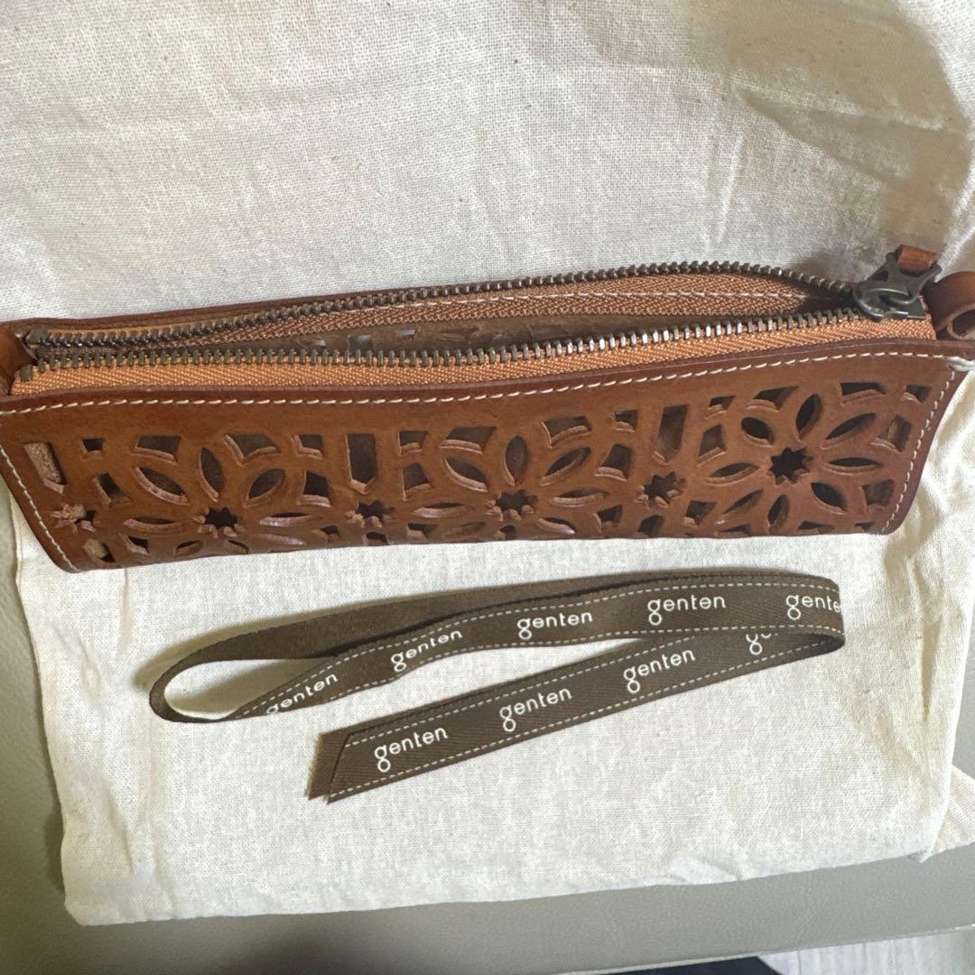 ゲンテン　genten カットワーク　ペンケース　筆箱　メガネケース