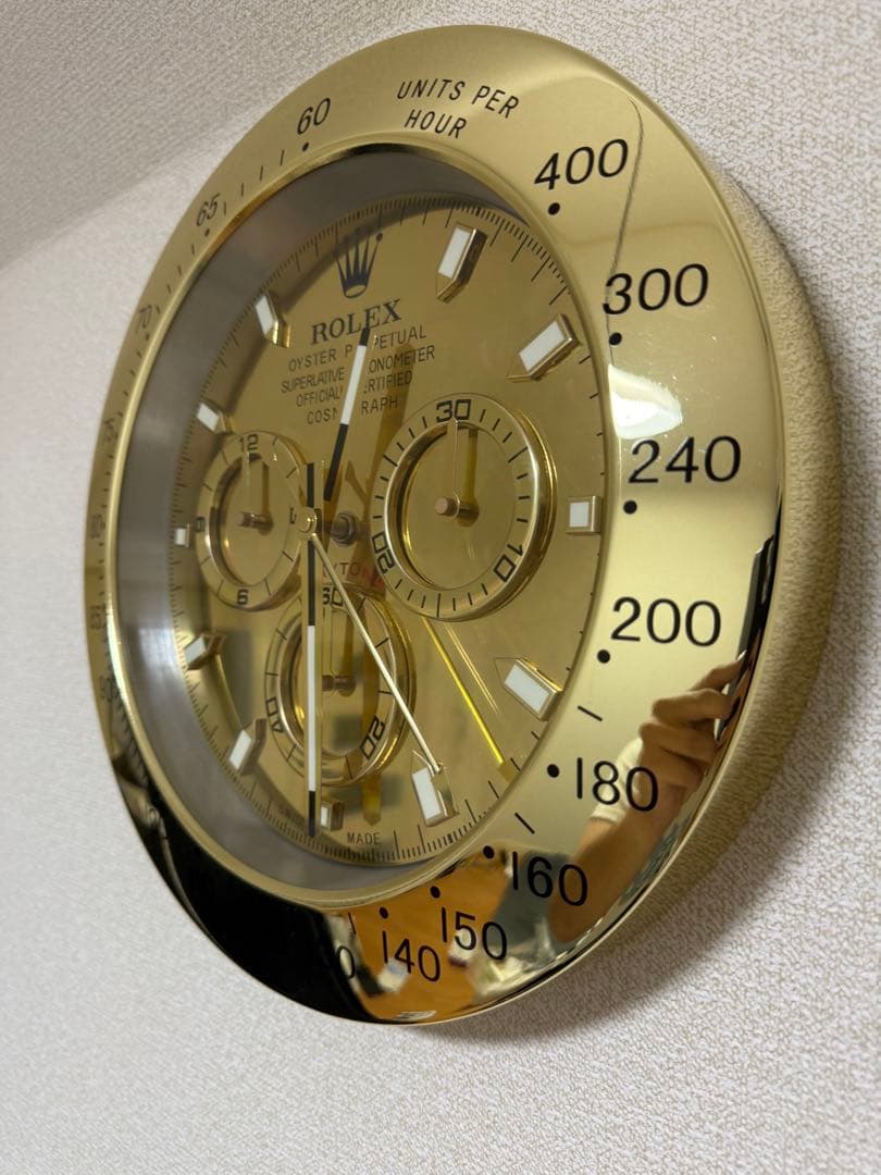 希少ロレックス　ROLEX デイトナ　金色　掛け時計