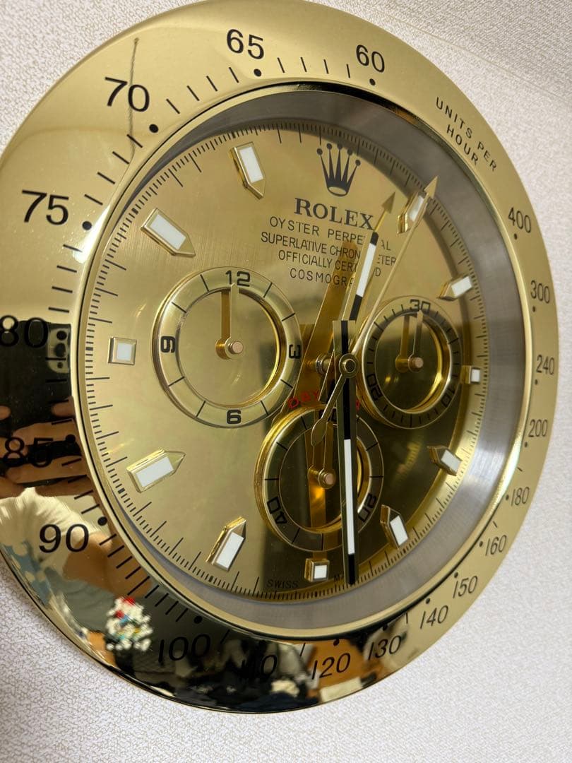 希少ロレックス　ROLEX デイトナ　金色　掛け時計