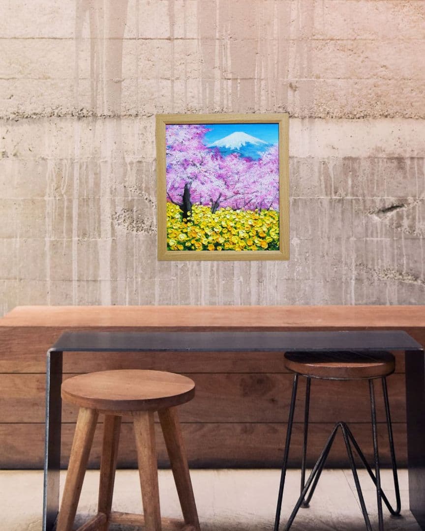 油絵 油彩 油彩画 絵 絵画 【松田の桜祭り】