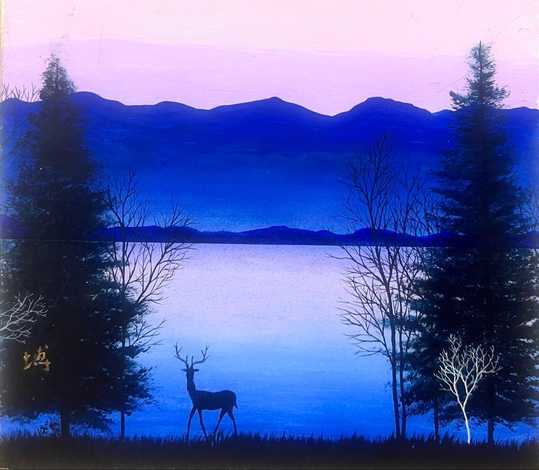 (F6号)ベルナール・ビュッフェ【水仙とリラ】 肉筆/裏サイン有り/手描き