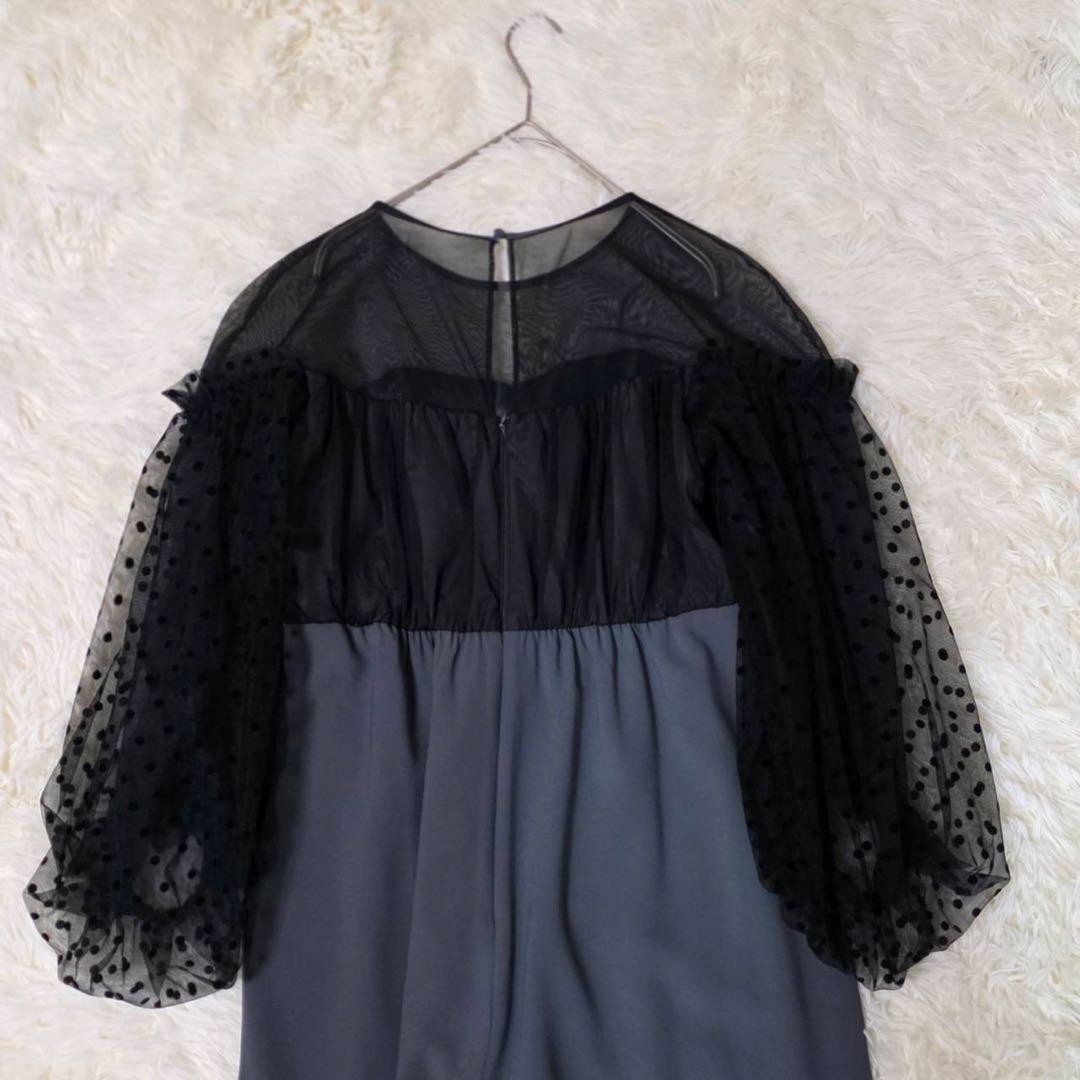 ANDRESDフロッキードットパンツドレス