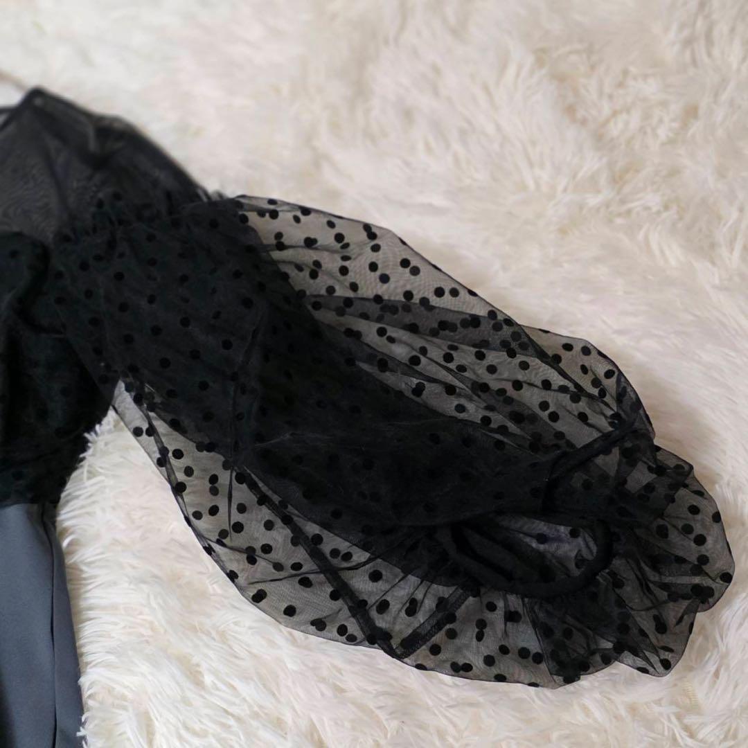 ANDRESDフロッキードットパンツドレス