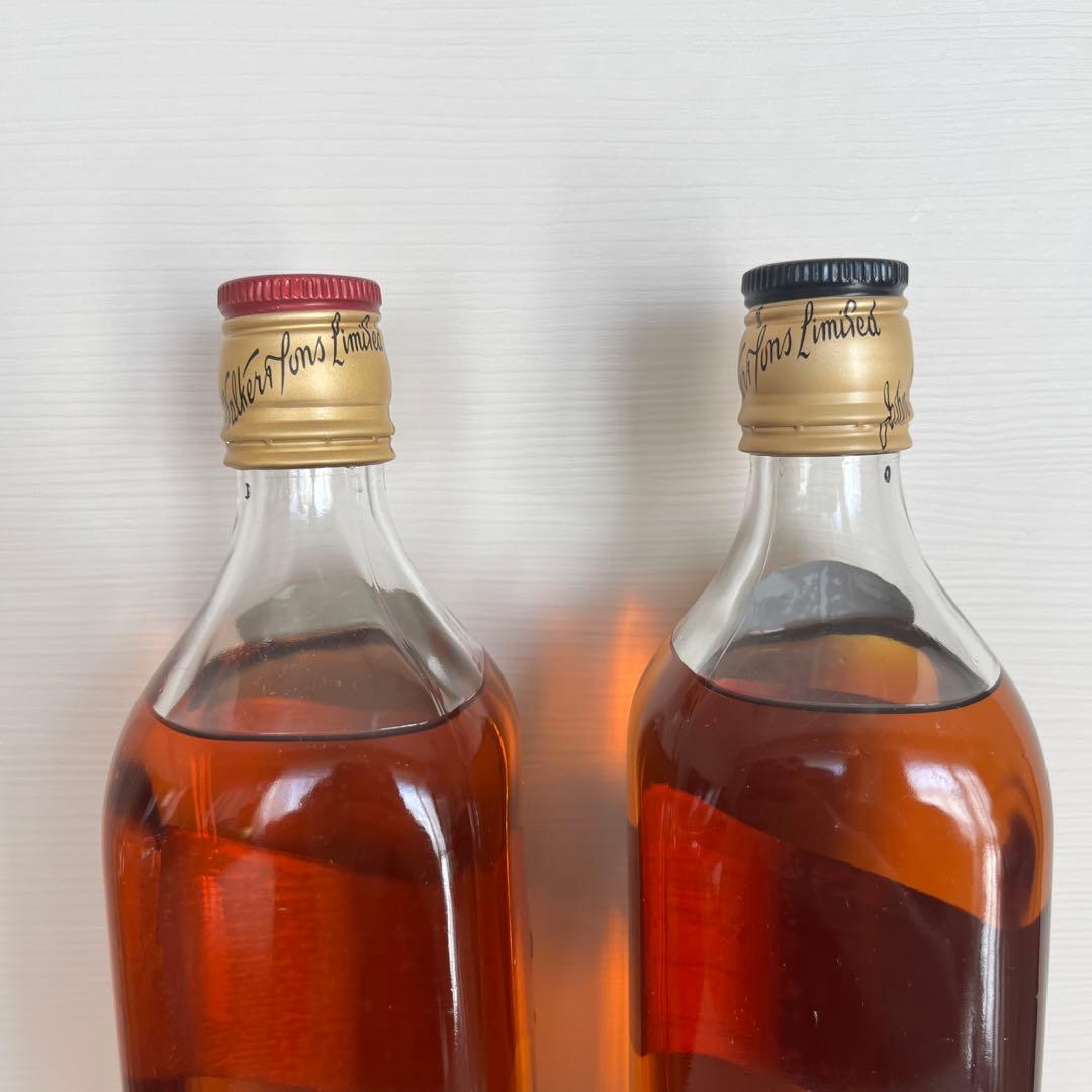 ジョニーウォーカー レッドラベル＆ブラックラベルのセット 古酒