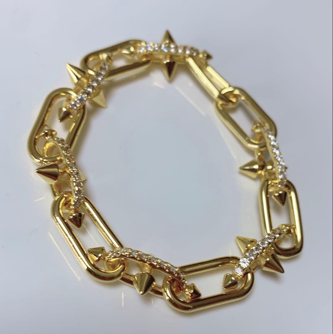 ジルコニア タイタンスパイク ブレスレット ゴールド 登坂広臣 OMI